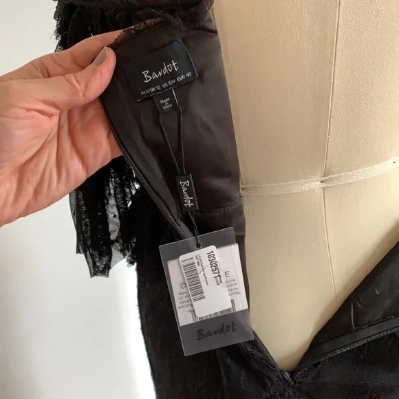 Bardot Black Lace Strapless Dress Size 8 FINAL SALE - Picture 7 of 7